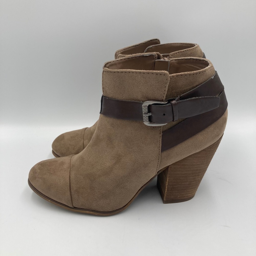 Carlos Santana Harvest Wrap Buckle‎  Tan Suede Ankle Boots Women's Size 9M